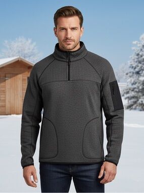 Bass Outdoor Men's Charcoal Zip-Up Jacket